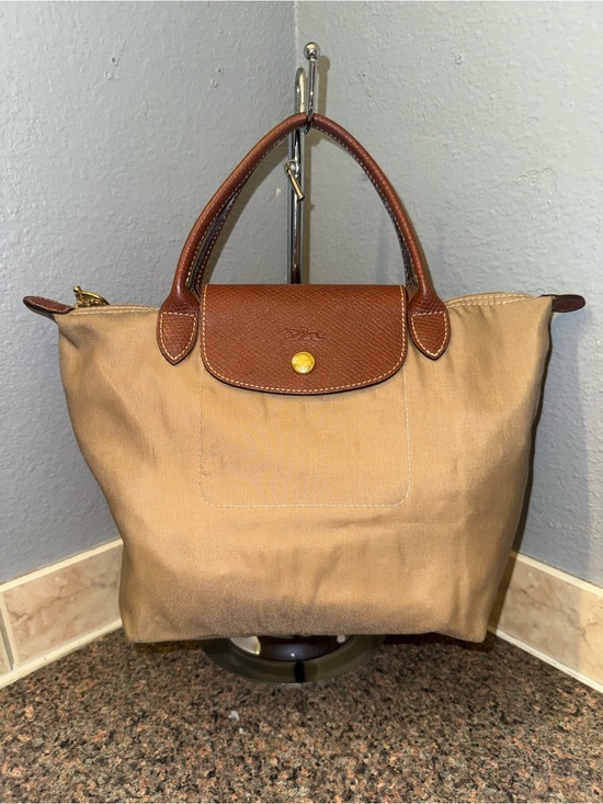 Longchamp Handbags - Longchamp Le Pliage Small Top Handle Bag - Beige/Tan